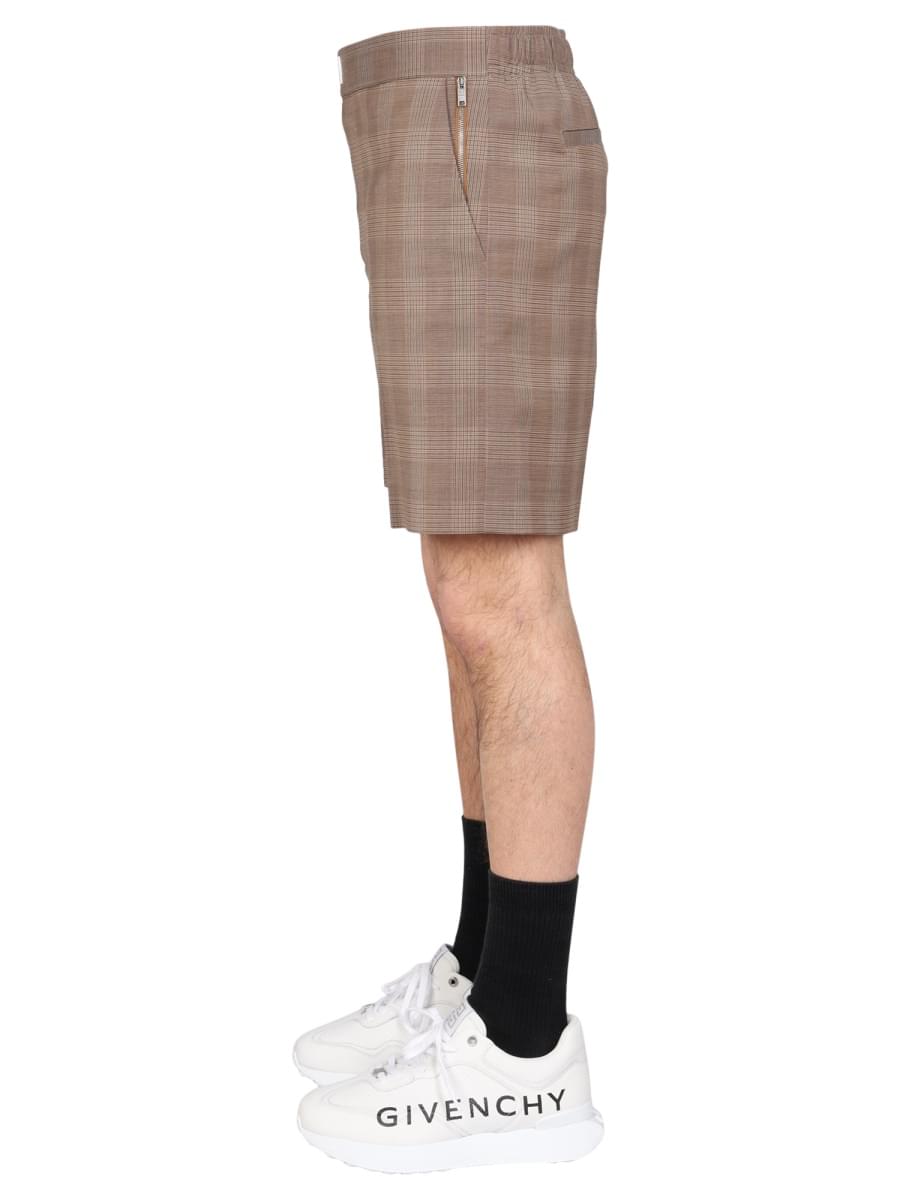 Givenchy Men Prince Of Wales Pattern Bermuda