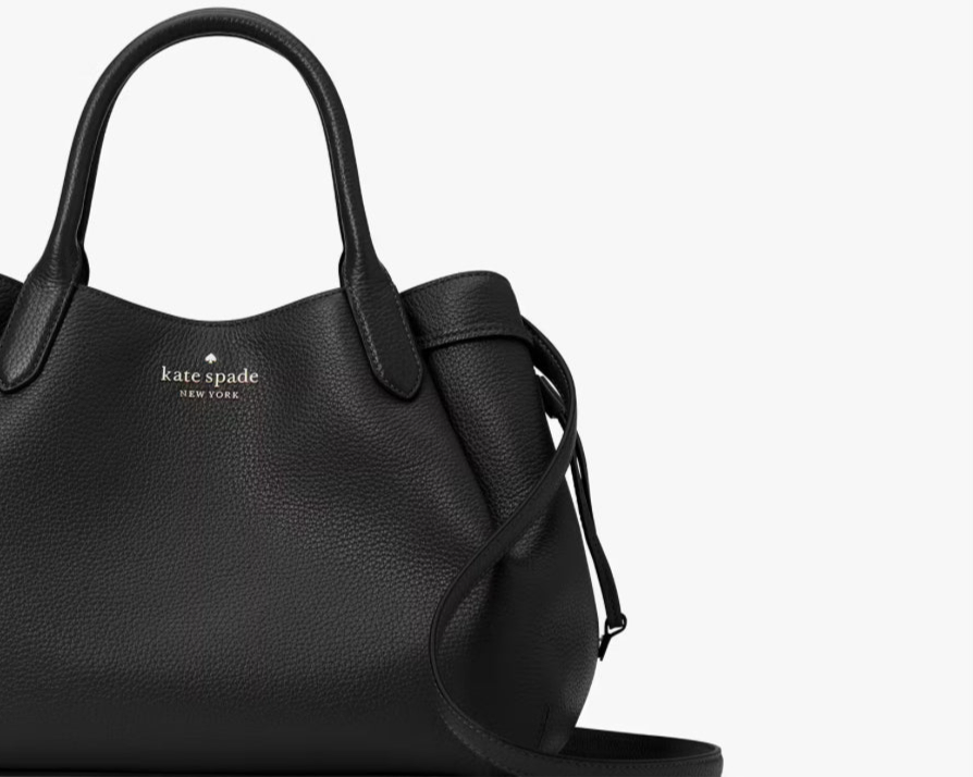 NWT Kate Spade Large Leather Dumpling Satchel In Black