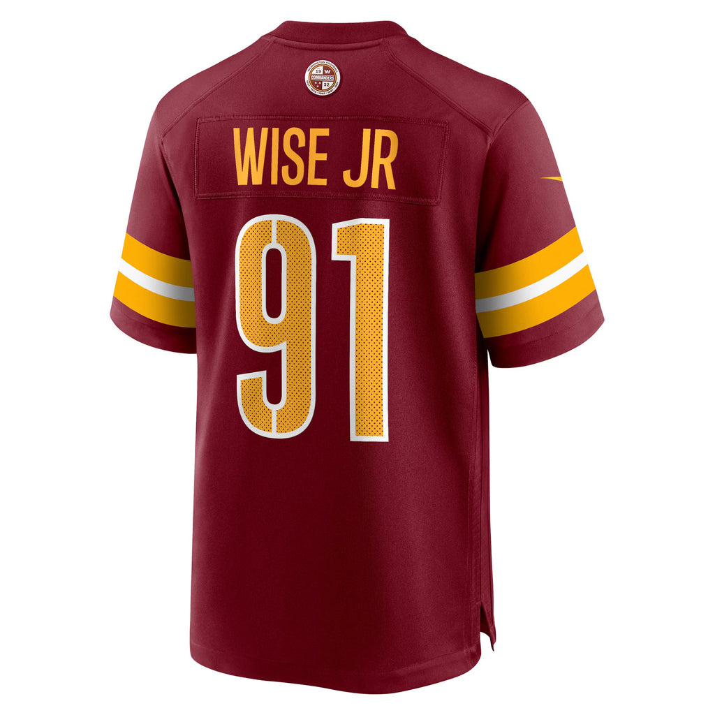 Washington Commanders Deatrich Wise Jr. Burgundy Team Game Jersey