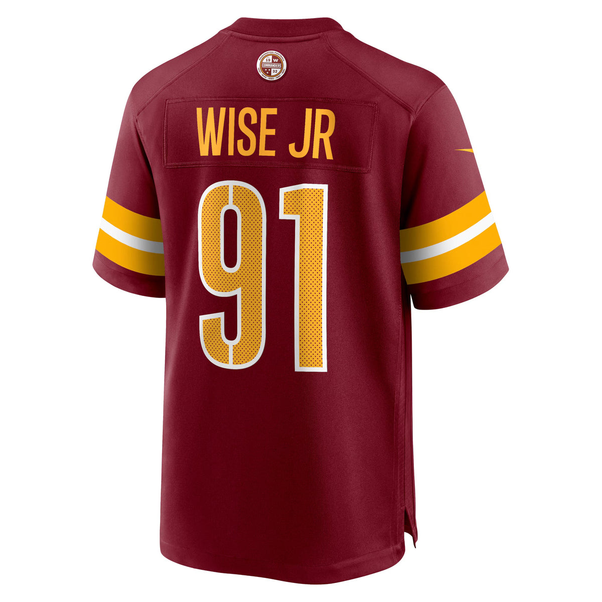 Washington Commanders Deatrich Wise Jr. Burgundy Team Game Jersey