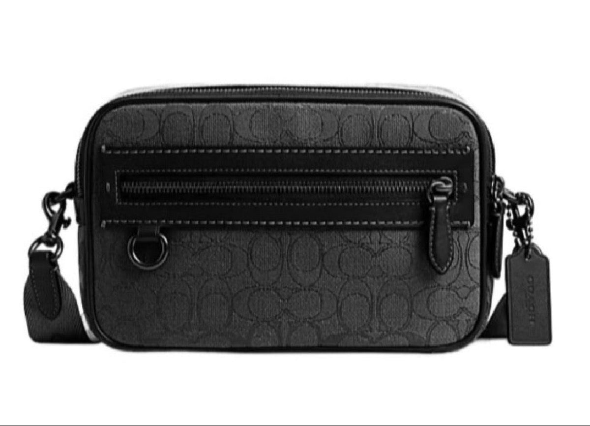 NWT Coach Camera Bag In Signature Jacquard In Black