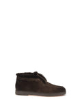 Santoni Women Suede Shearling Ankle Boots