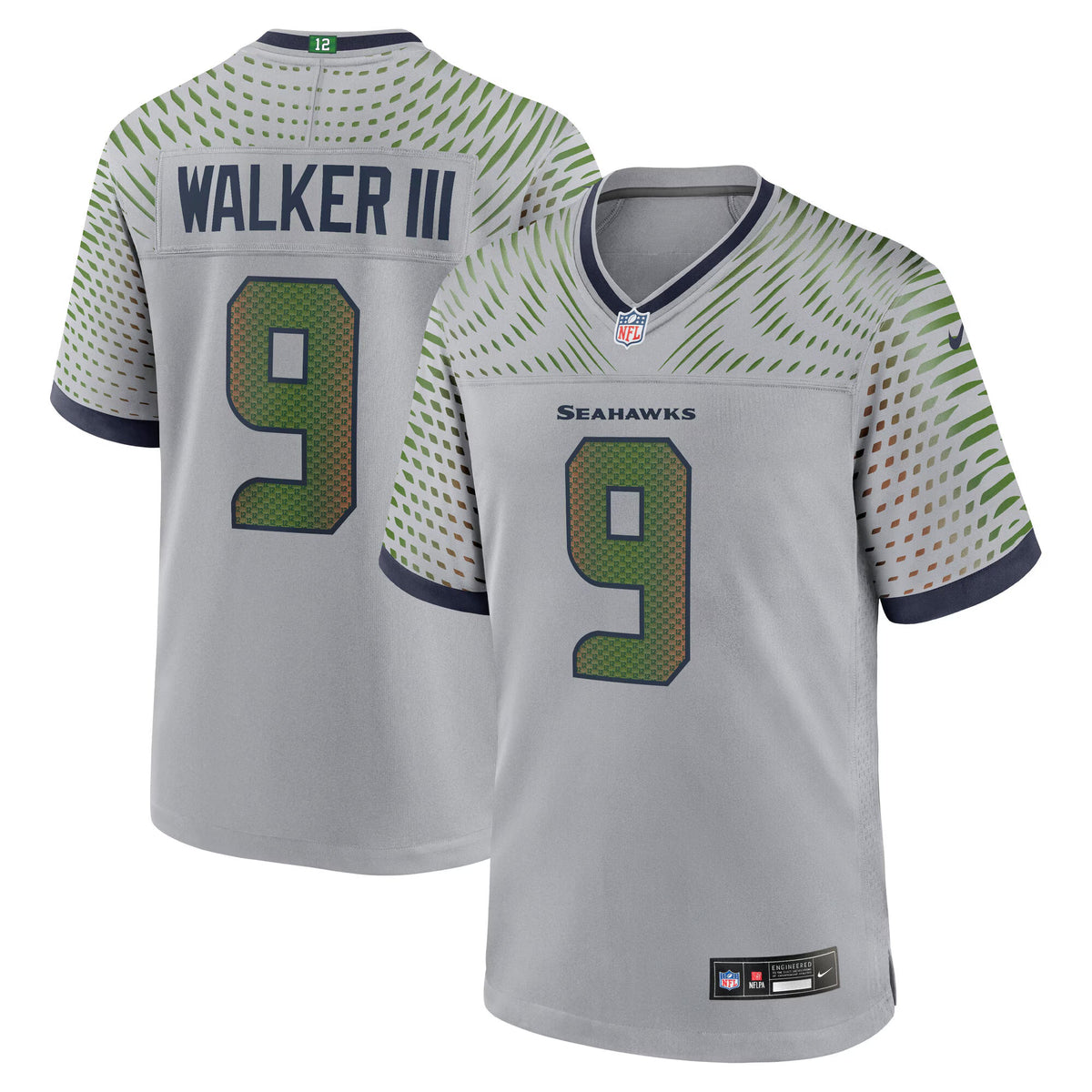 Seattle Seahawks Kenneth Walker III Wolf Gray 2025 Rivalries Collection Game Jersey