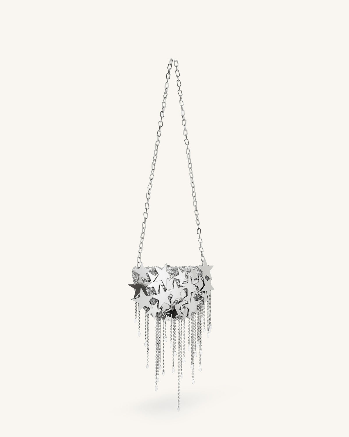 Anika Star-Embellished Chain Bag - Silver