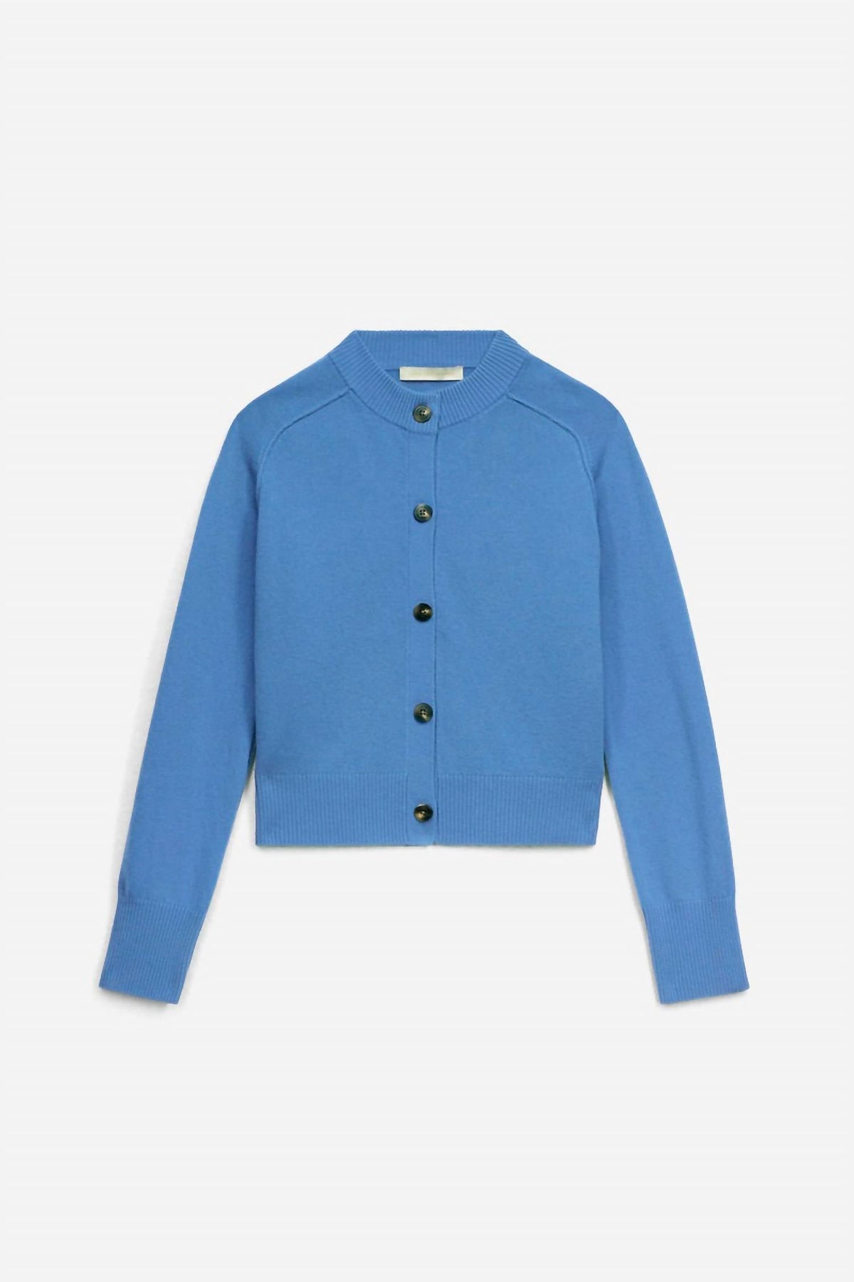 Gretel Soft Merino Wool Cardigan In Bleuet