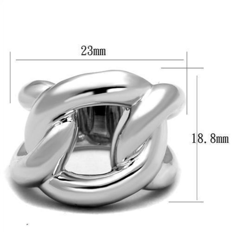 Rhodium Brass Ring with No Stone