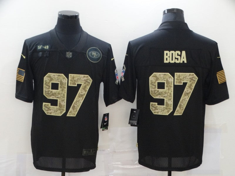 Men's San Francisco 49ers Nick Bosa #97 Black Stitched Game jersey