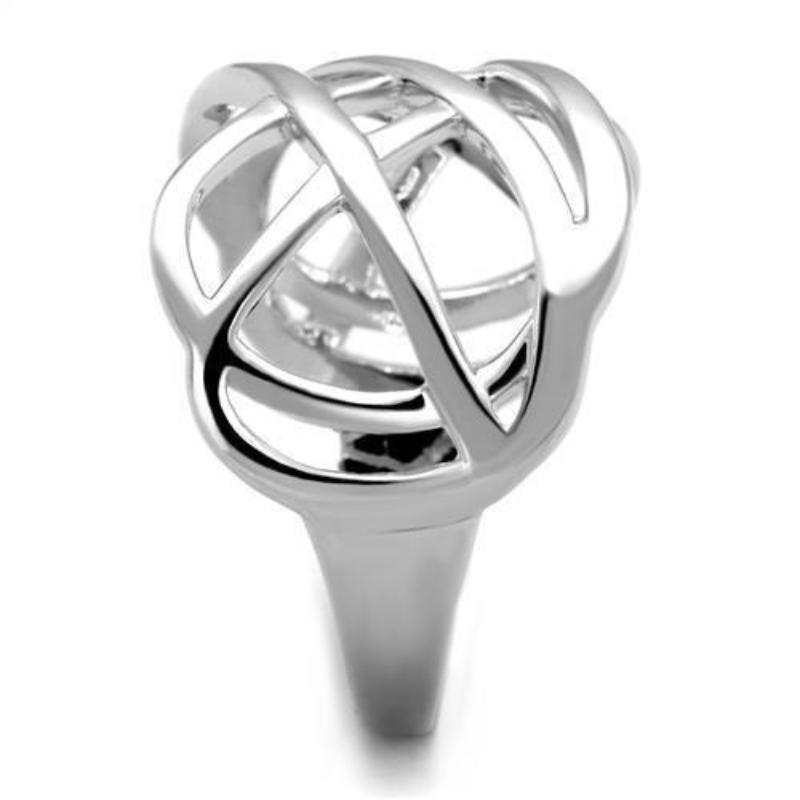Rhodium Brass Ring with No Stone