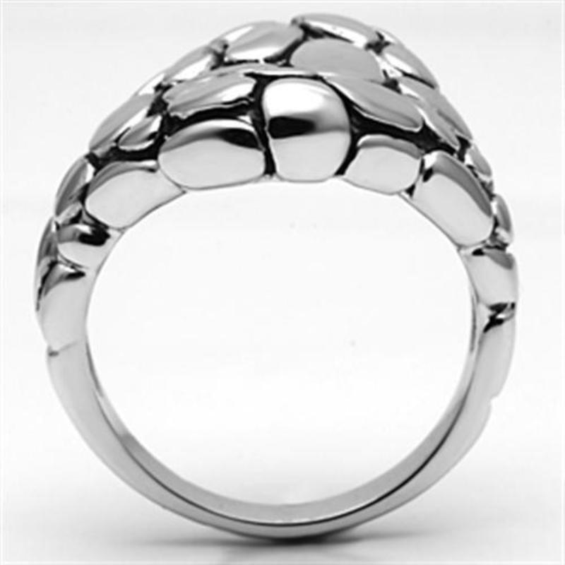 Rhodium Brass Ring with No Stone