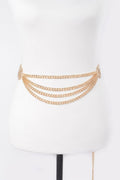 Oo Buckle Layered Chain Belt