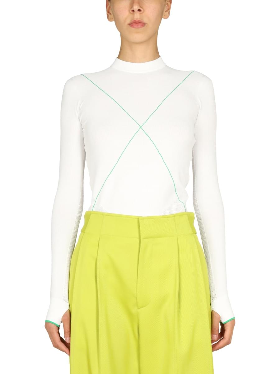 Bottega Veneta Women Contrasting Seams Sweater