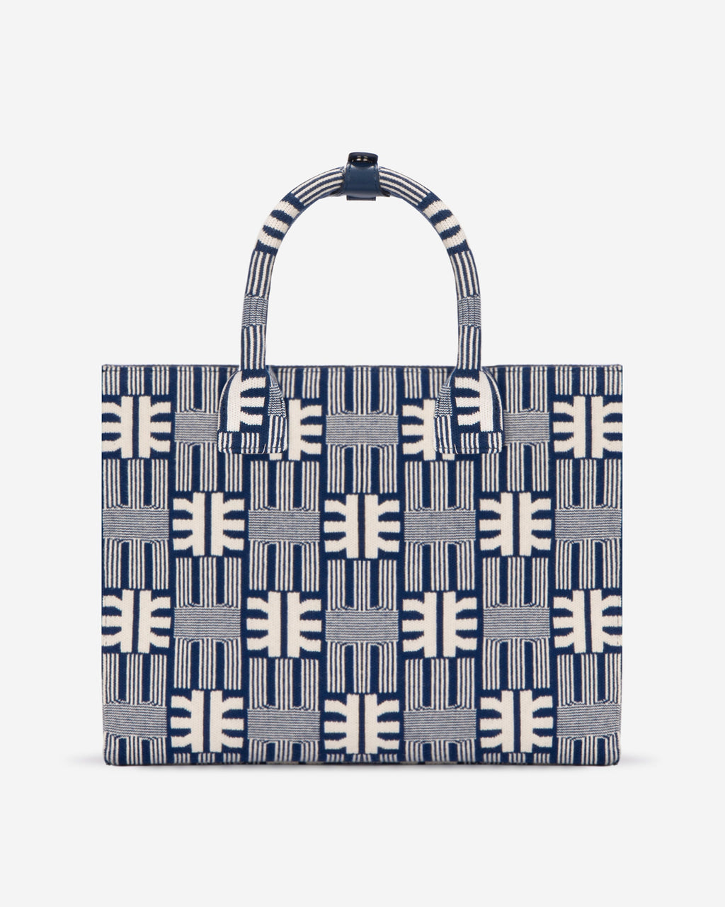 FEI Jacquard Knit Medium Tote Bag - Navy