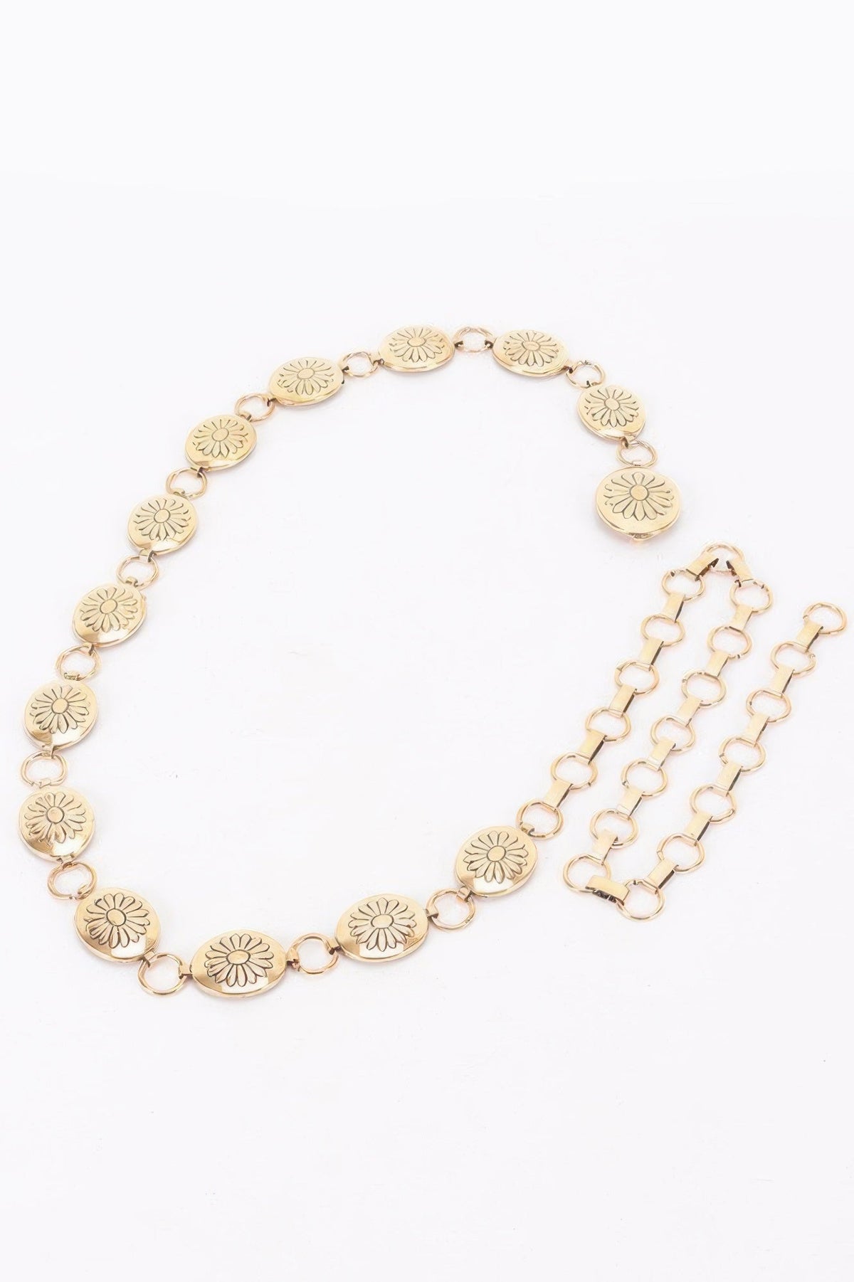 Floral Disc Chain Belt