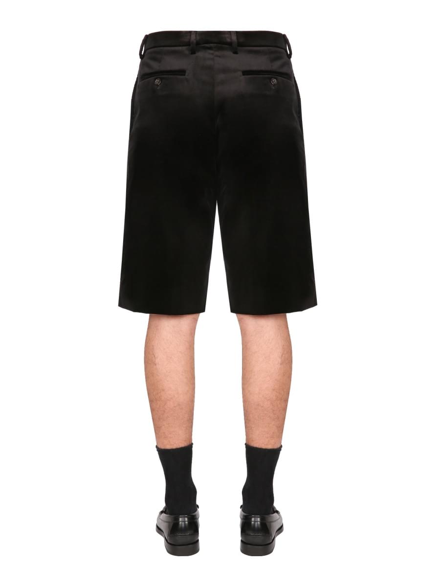 Gucci Men Stretch Velvet Shorts