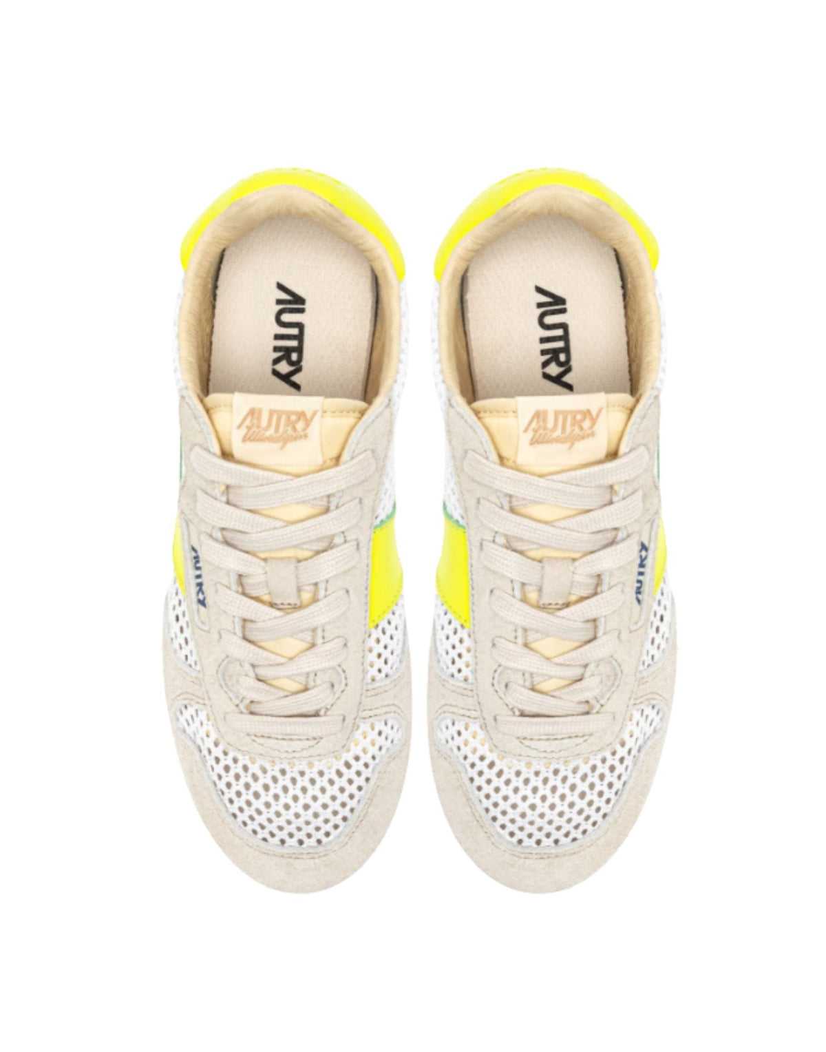 Autry Windspin Women’S Sneakers In Mesh And Leather White Sand And Evening Primrose Wslw Kd02 Windspin Low
