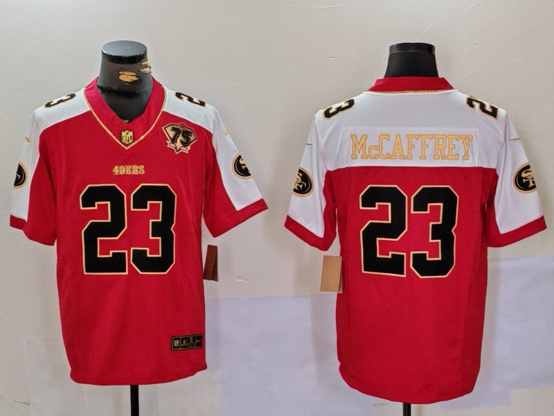 Men's San Francisco 49ers Christian McCaffrey #23 Red Alternate Player jersey