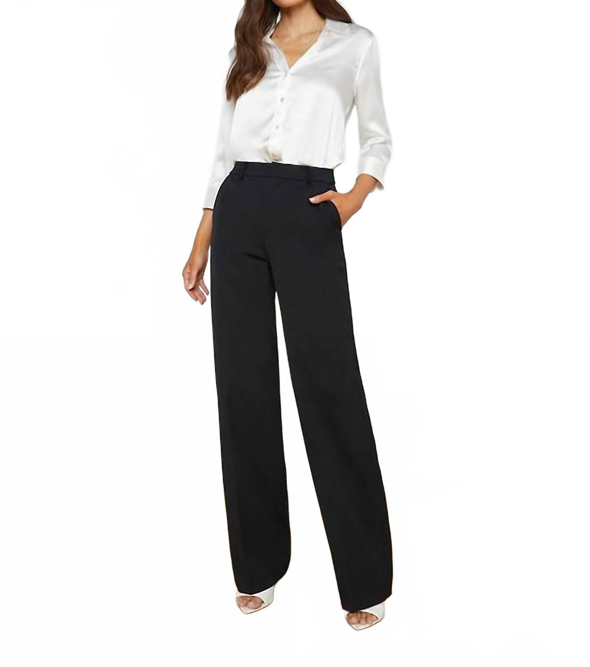 Livvy Straight Leg Trouser In Black