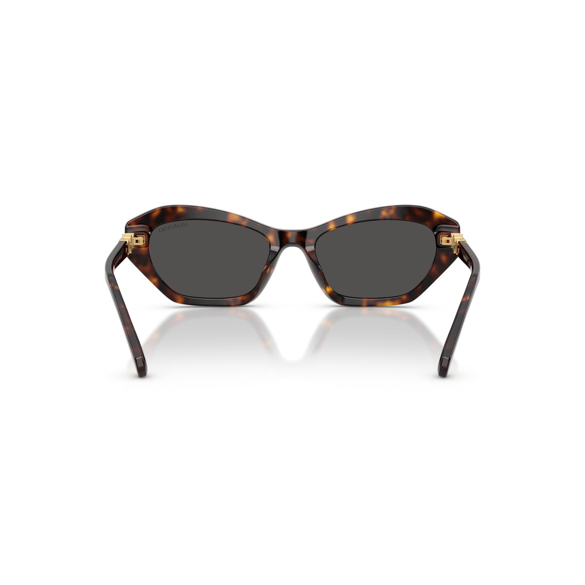 0Sk6048 Angular Tortoiseshell Sunglasses with Crystal Accents