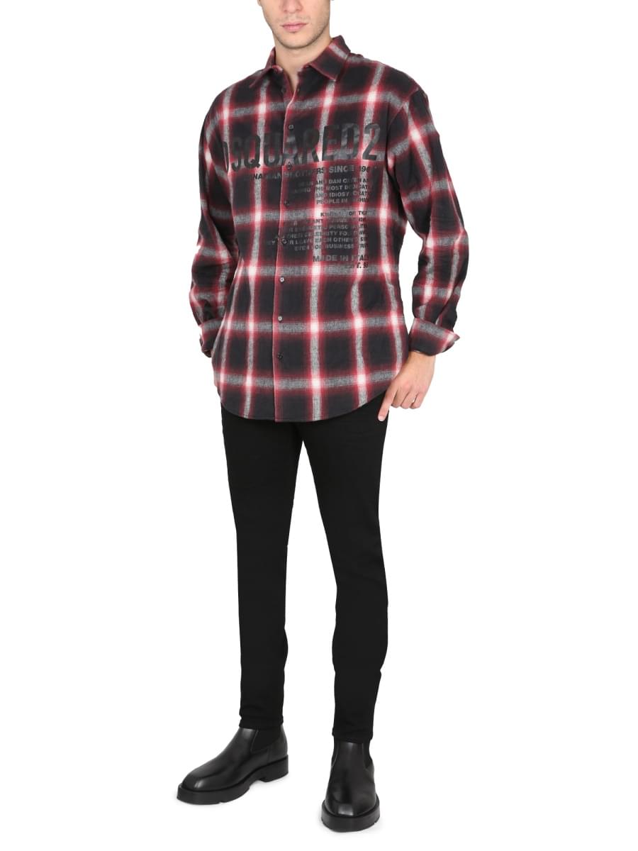Dsquared Men Logo Print Shirt