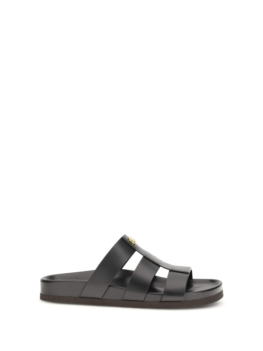 Valentino Garavani Men Studshield Leather Slide Sandals
