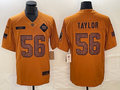 Men's New York Giants Lawrence Taylor #56 Brown 2023 Salute To Service Retired Player Limited jersey