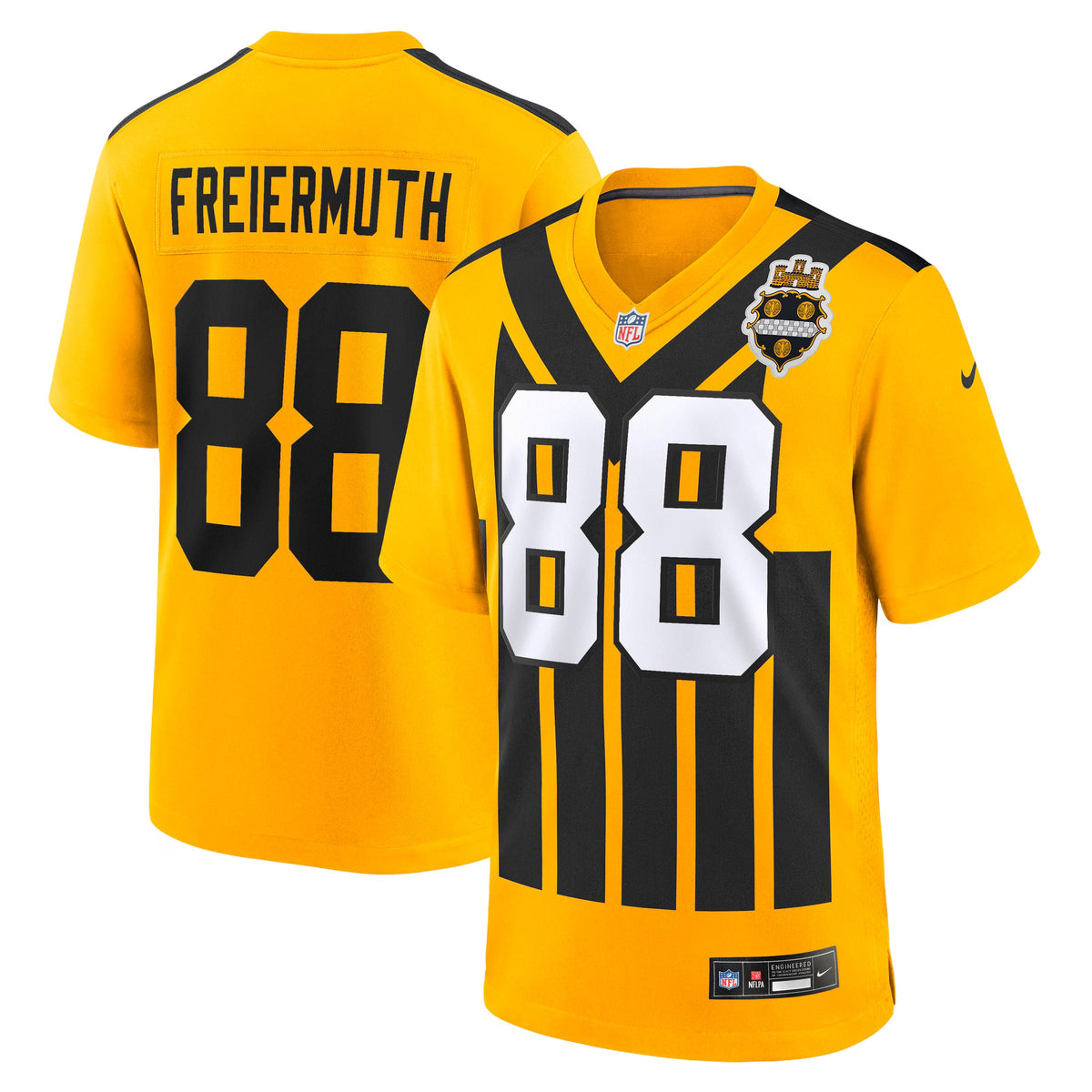 Pittsburgh Steelers Pat Freiermuth Gold Alternate 1933 Throwback Game Jersey