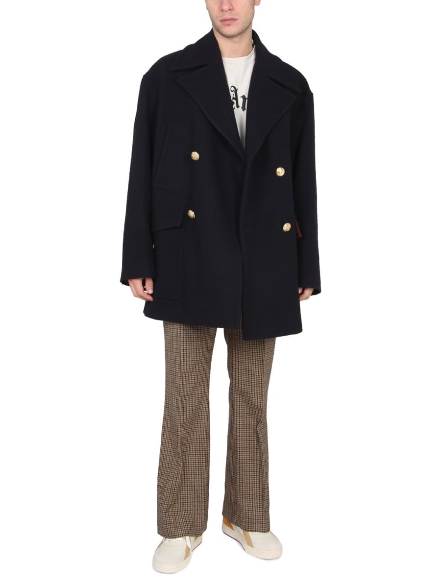 Palm Angels Men Double-Breasted Coat