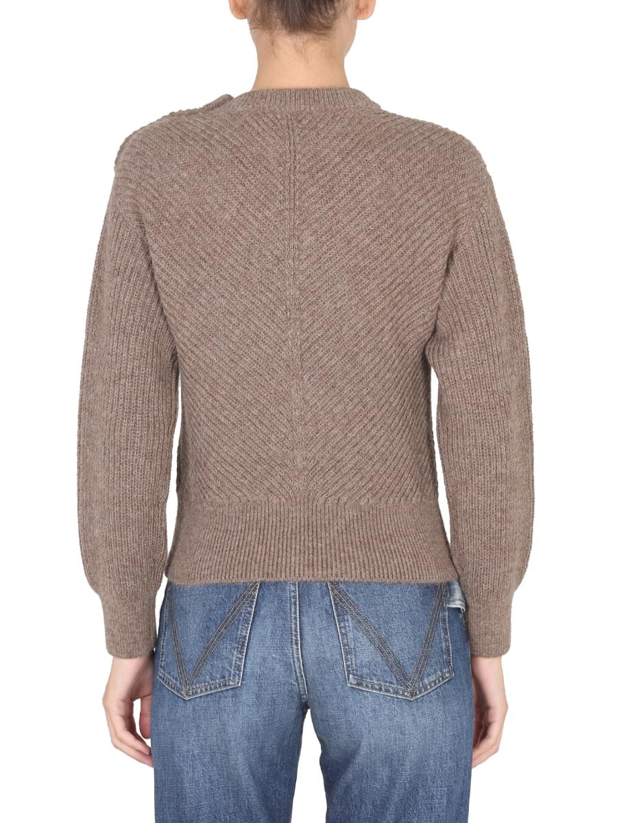 Bottega Veneta Women Alpaca Knit With Chevron Pattern