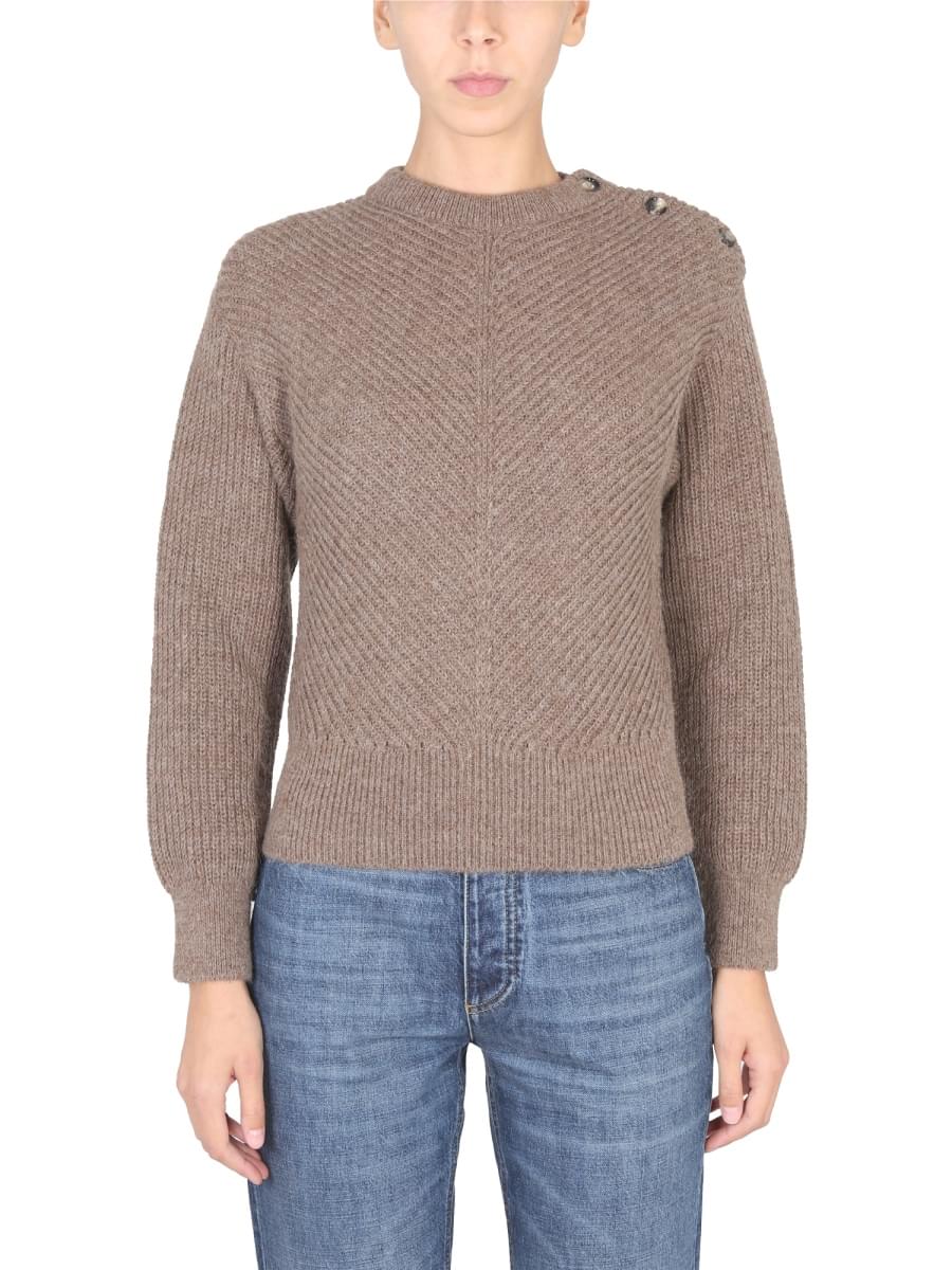 Bottega Veneta Women Alpaca Knit With Chevron Pattern