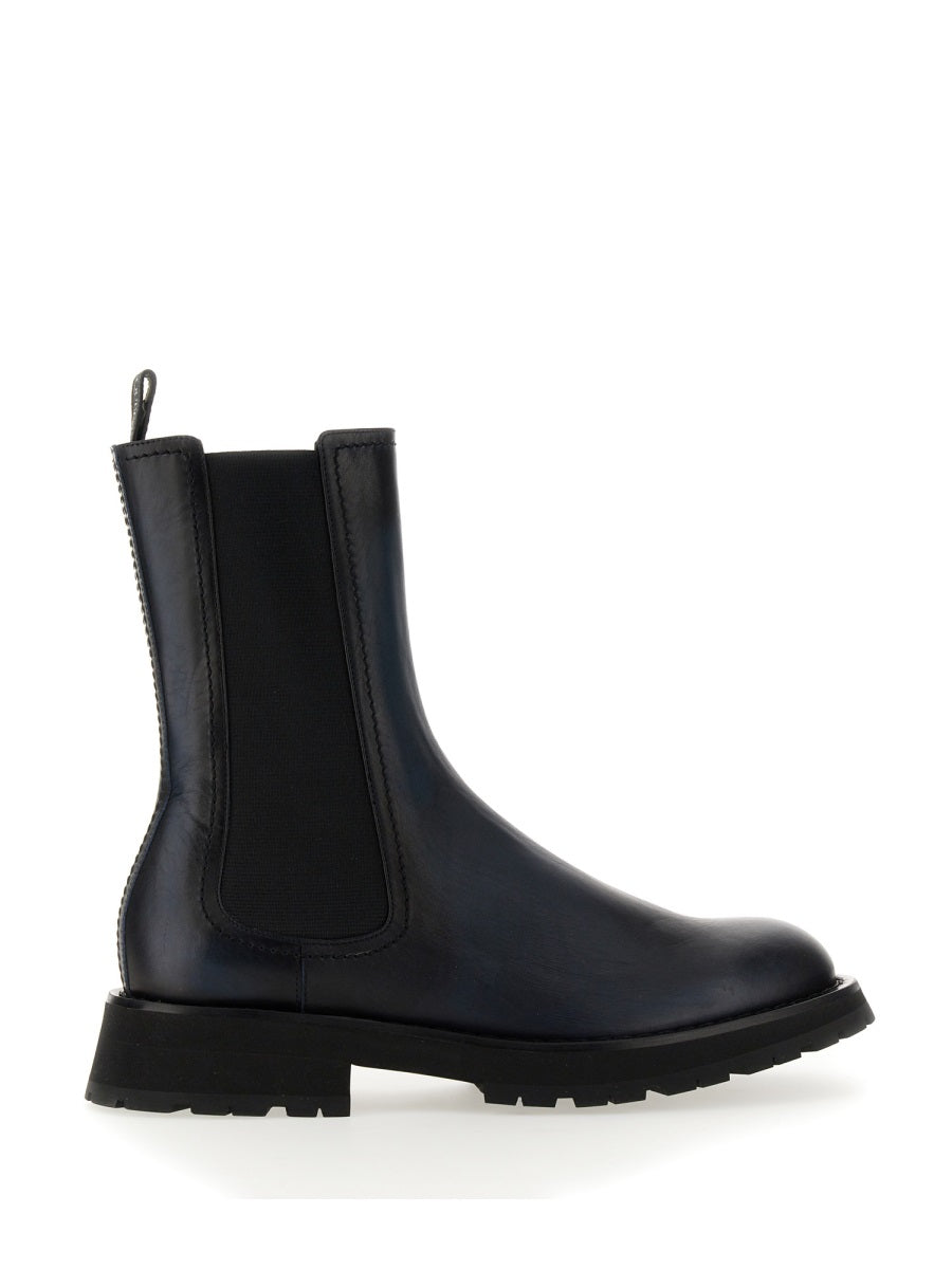 Alexander Mcqueen Men Leather Boot