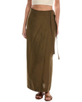 Onia Air Linen-Blend Maxi Wrap Skirt