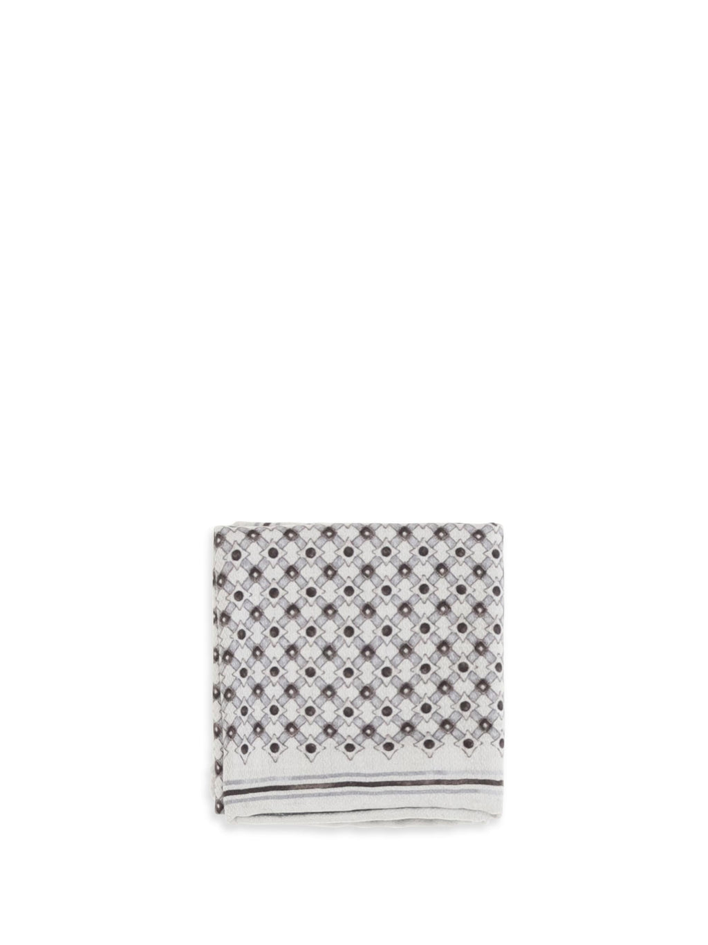 Brunello Cucinelli Men Silk Pochette With Geometric Pattern