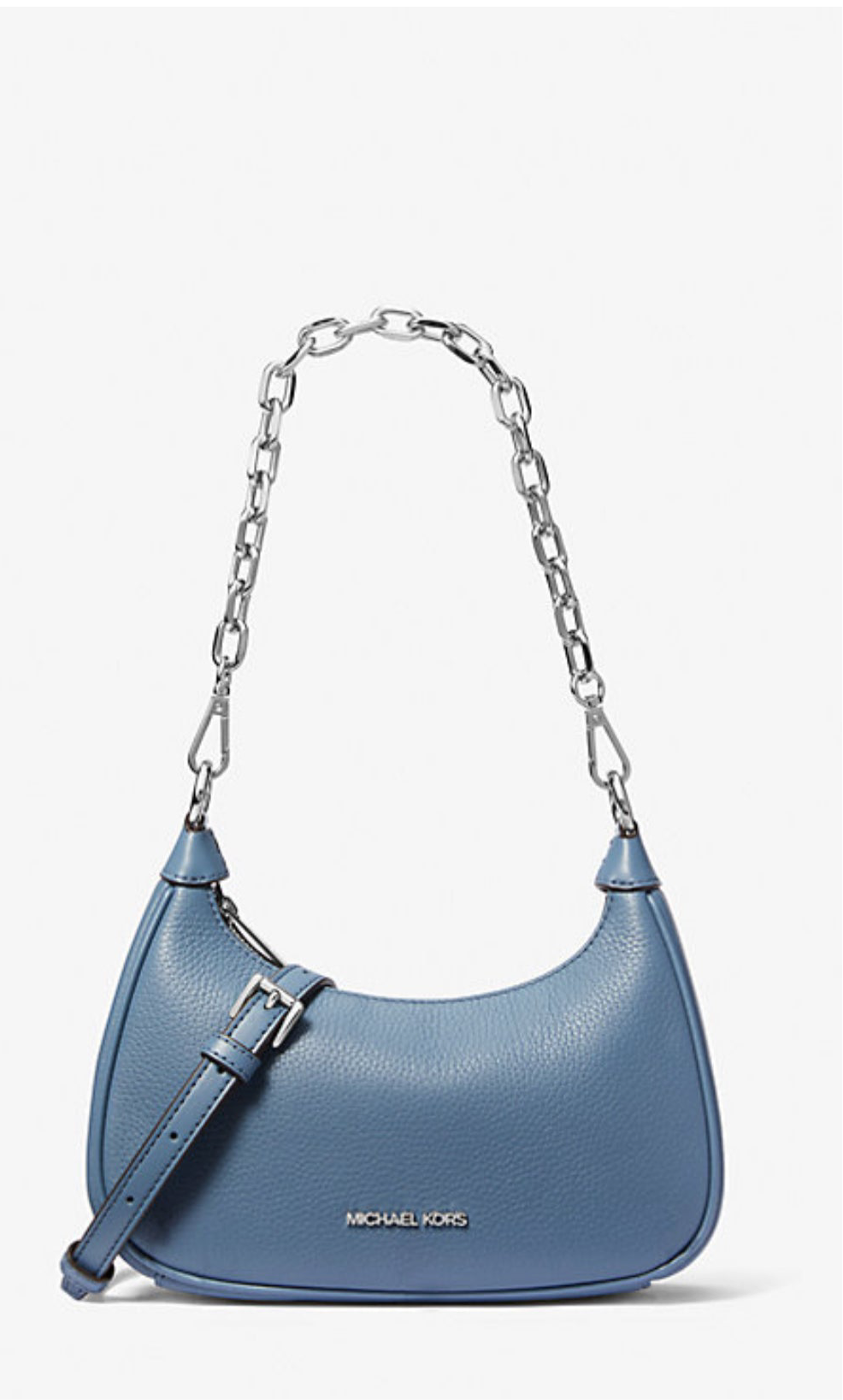 NWT Michael Kors Cora MEDIUM LEATHER Shoulder/Crossbody Bag in Blue