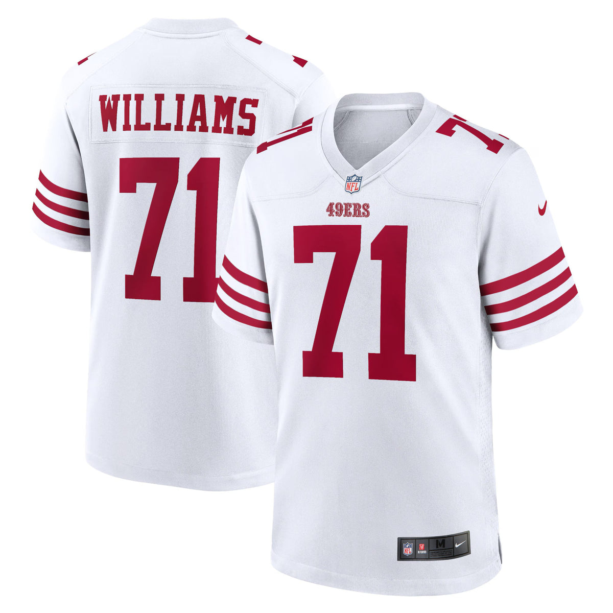San Francisco 49ers Trent Williams White Player Game Jersey