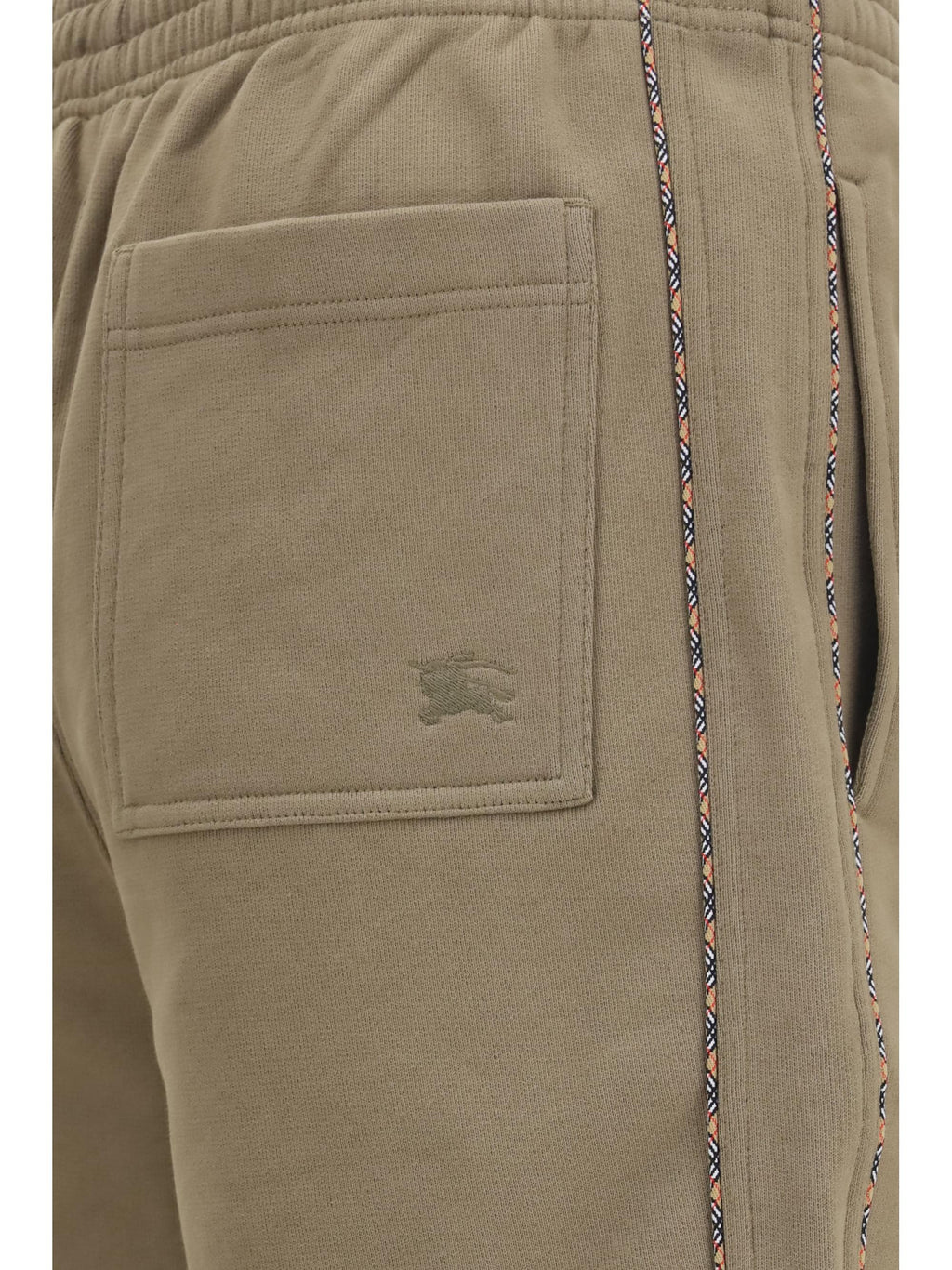 Burberry Men Cotton Shorts With Check Trims