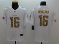Men's San Francisco 49ers Joe Montana #16 White Player Game jersey