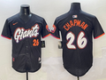 Men's San Francisco Giants Matt Chapman #26 Black 2025 City Connect Limited Player Jersey1