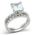 Rhodium Brass Ring with AAA Grade CZ in Clear