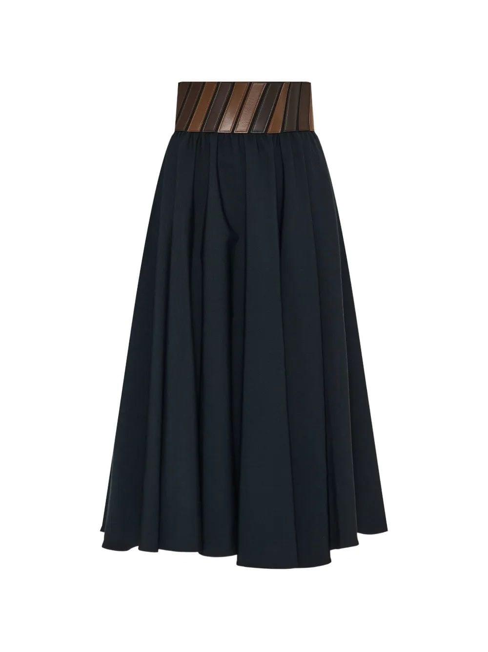 Alaïa Women Skirt With Leather Inserts