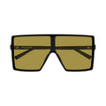 Oversized Square Frame Sunglasses With Olive Tinted Lenses