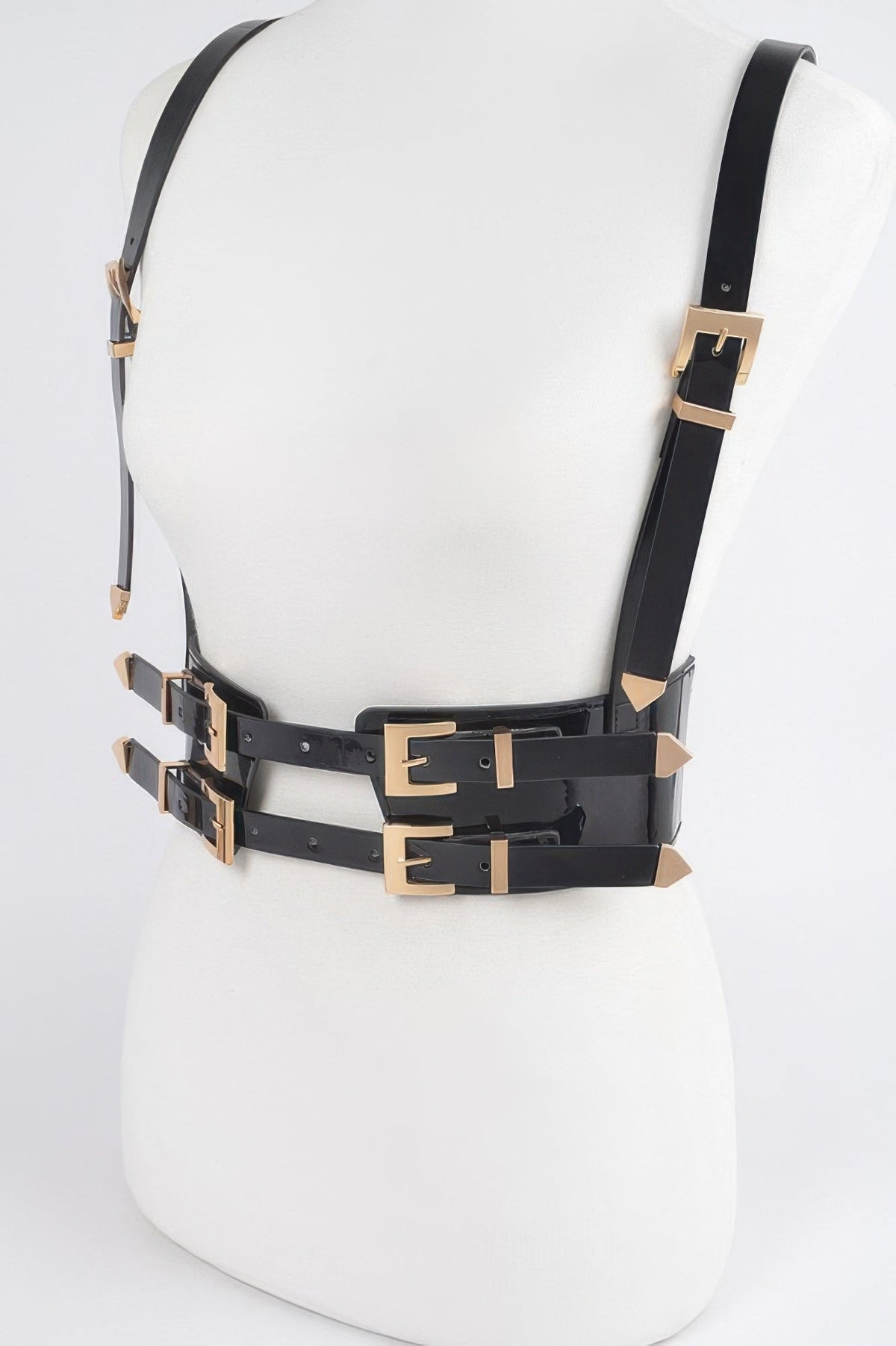 Plus Size Faux Leather Harness