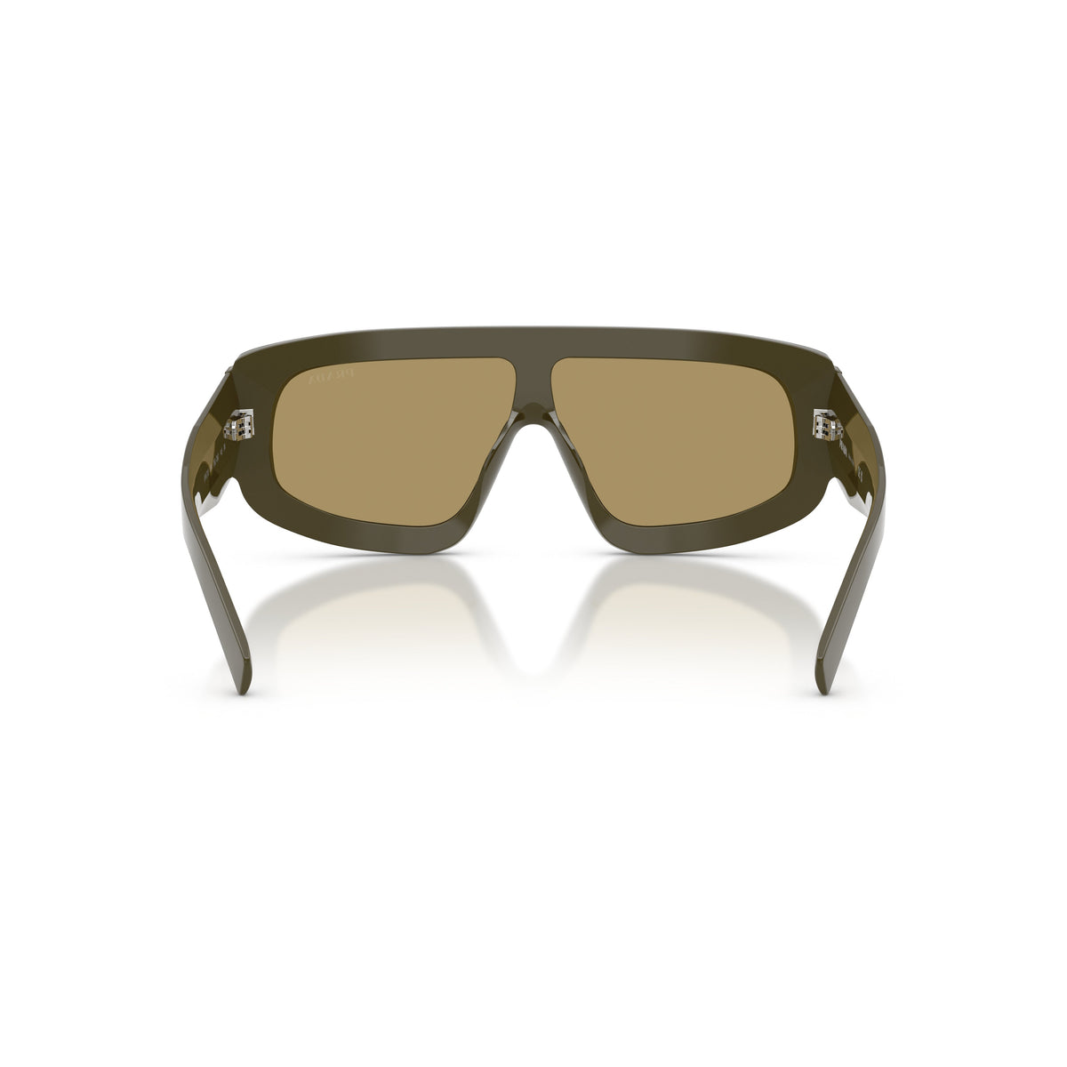Oversized Rectangular Frame Sunglasses With Triangular Logo Detail
