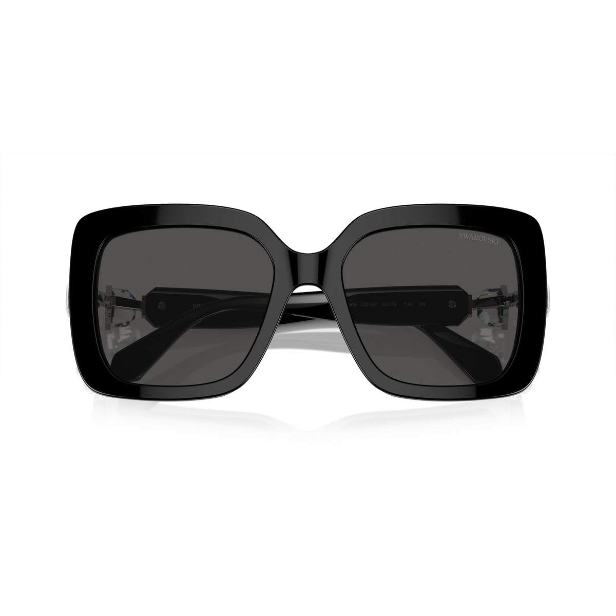 0Sk6001 Oversized Square Frame Sunglasses with Crystal Embellishment