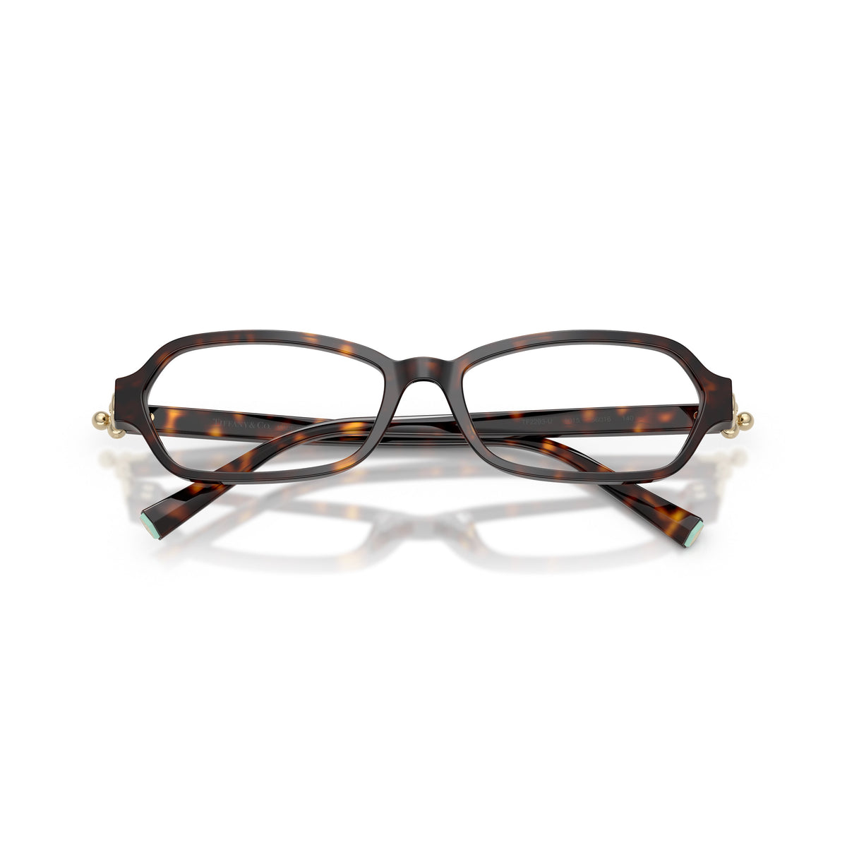 Rectangular Tortoiseshell Acetate Sunglasses With Gold Accents