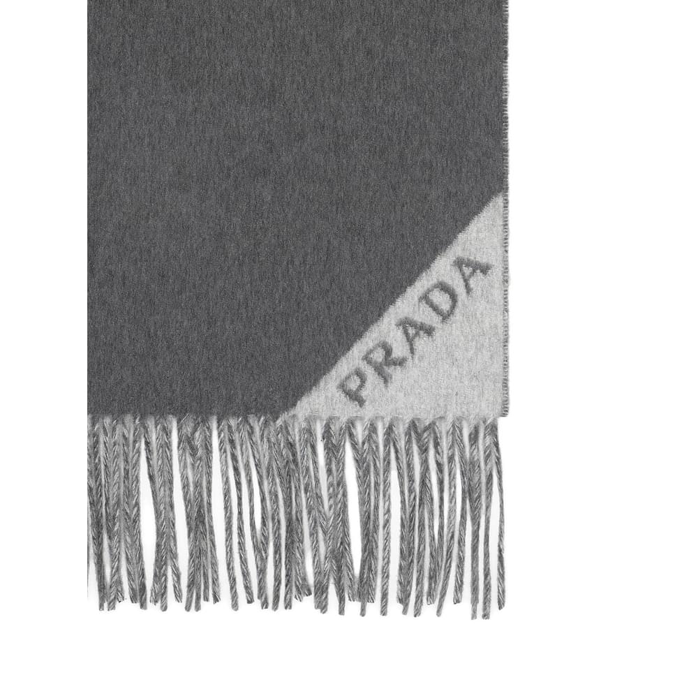Prada Grey Scarves Men