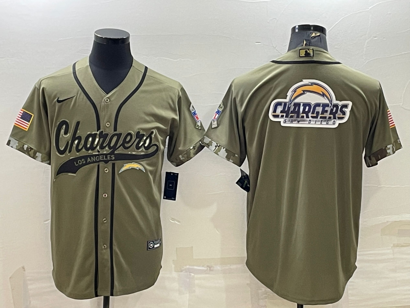 Men's Los Angeles Chargers Olive 2022 Salute To Service Limited jersey