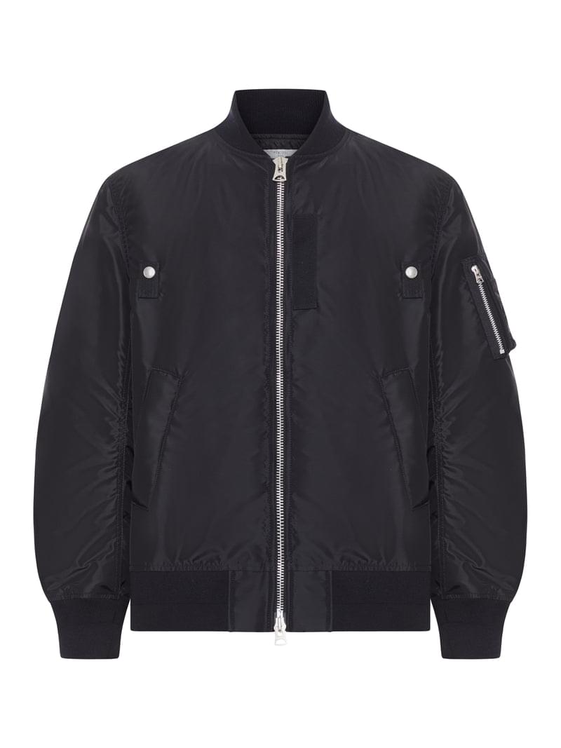 Sacai Men Nylon Bomber Jacket With Zip