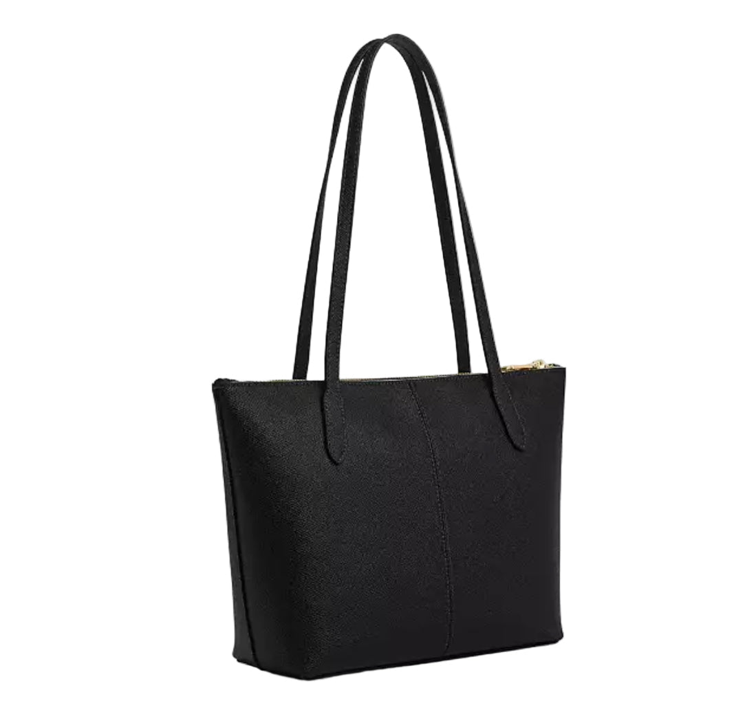 NWT Coach Fiona Zip Tote In Leather Gold/Black