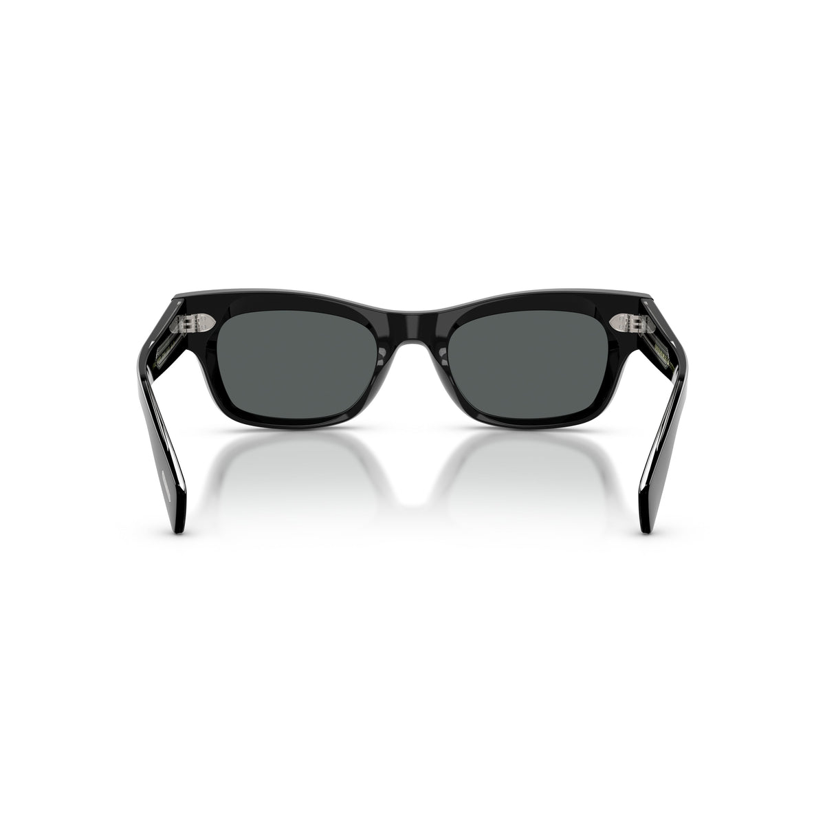 Bold Rectangular Acetate Sunglasses With Metallic Accents