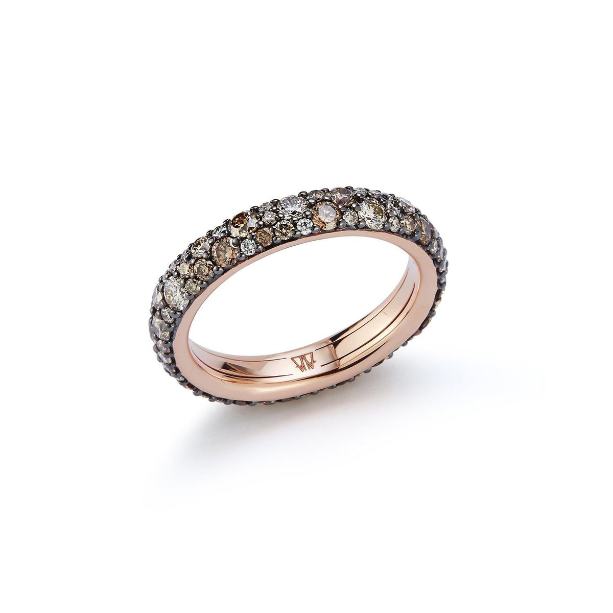 Women's Diamond Band Ring In Champagne